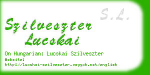 szilveszter lucskai business card